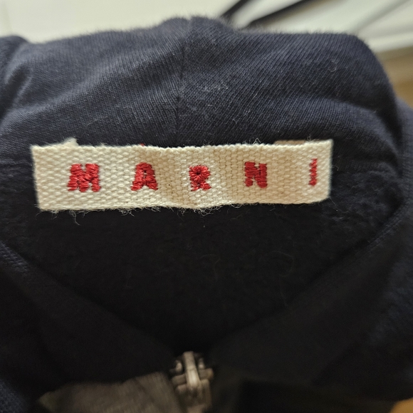 Marni Colorblock All Over Logo Print Full Zip Hoodie - Picture 6 of 8